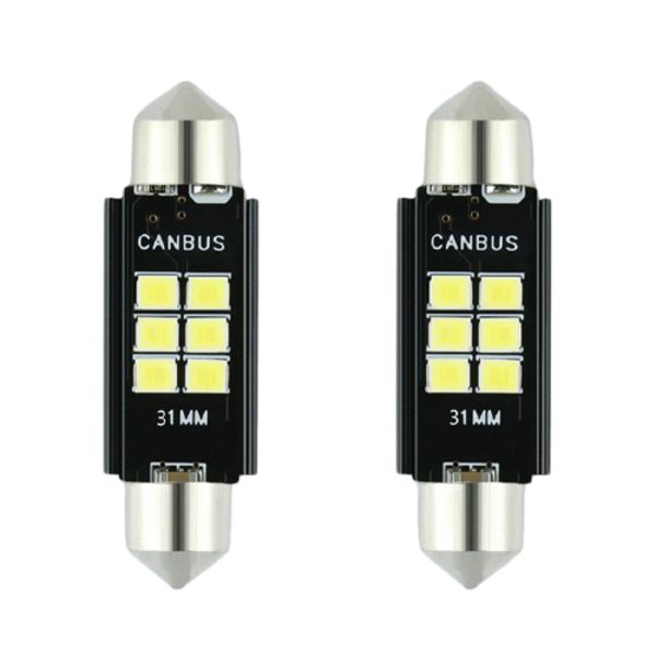 ZS - 31mm Roof 6 LED Canbus Black - Set