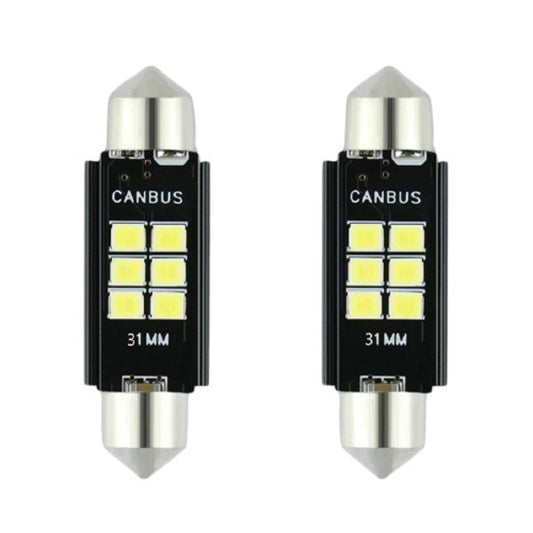 ZS - 31mm Roof 6 LED Canbus Black - Set