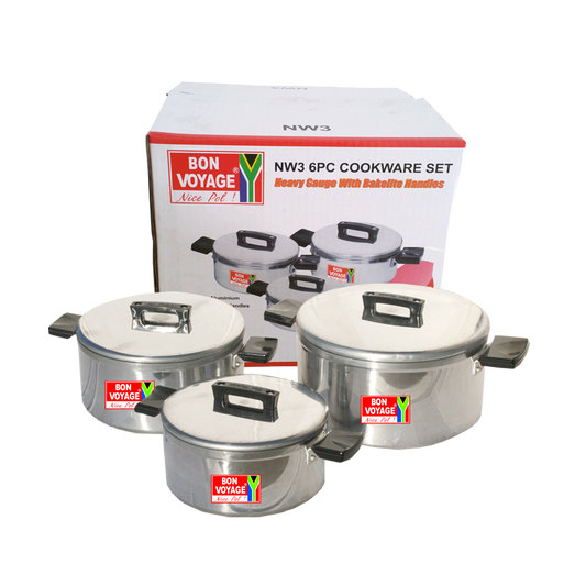 ZS - Bon Voyage - 6 Piece Pots Set Cookware Aluminium Stew Pan