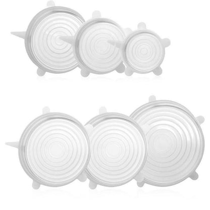 ZS - Clear Silicone Stretch Lid - Set of 6