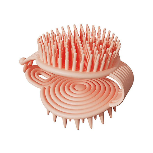 ZS - 2 in 1 Silicone Scrub Brush Scalp Massager Shampoo Brush
