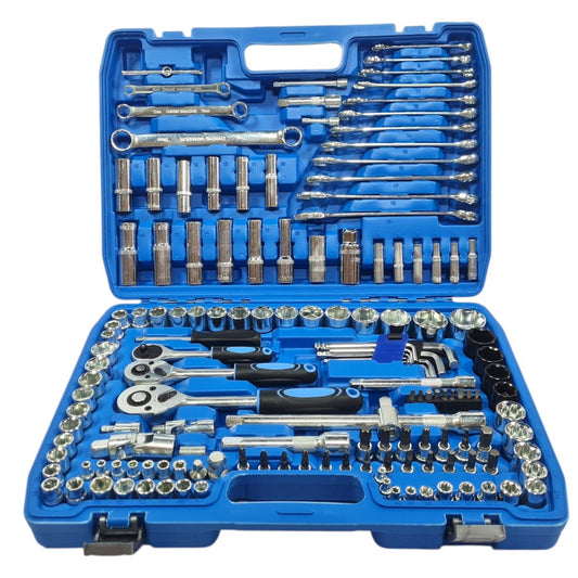 ZS - 151-Piece Chrome Vanadium Socket Set - 1/4", 3/8" & 1/2" Drive Tool Kit