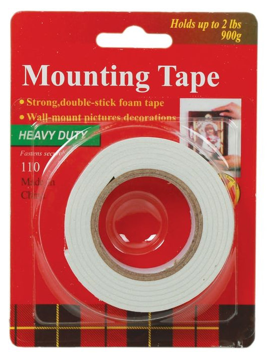 ZS - White Double Sided Mounting Tape- 2 x 20mm x 1 Meter Roll