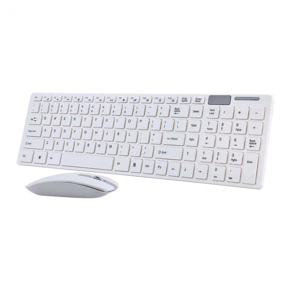 ZS - Ultra thin White Wireless Keyboard & Mouse