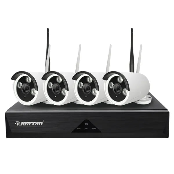 ZS - JORTAN Wireless  NVR Kit 4 Channel, 4 Camera 1080P Outdoor Camera System