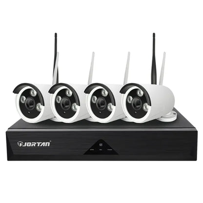 ZS - JORTAN Wireless  NVR Kit 4 Channel, 4 Camera 1080P Outdoor Camera System