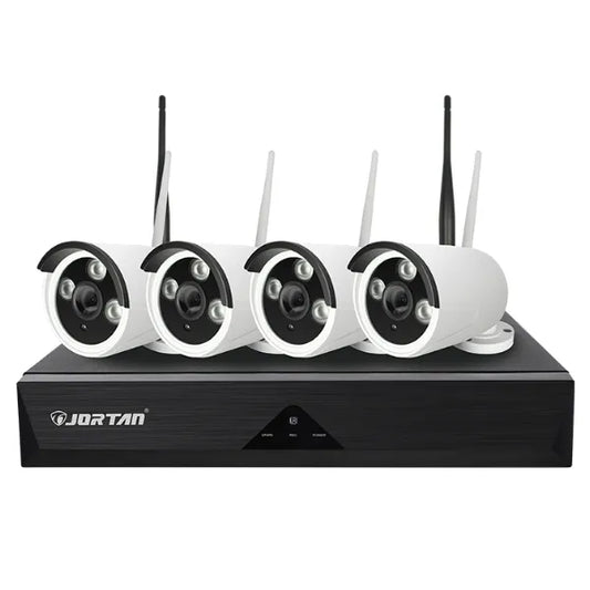 ZS - JORTAN Wireless  NVR Kit 4 Channel, 4 Camera 1080P Outdoor Camera System