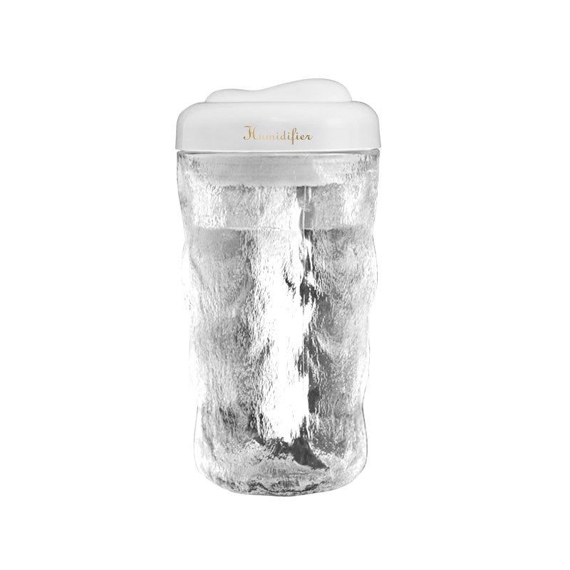 ZS - Luxury Glass Ice Core Humidifier Electric Diffusers With Night Li ...