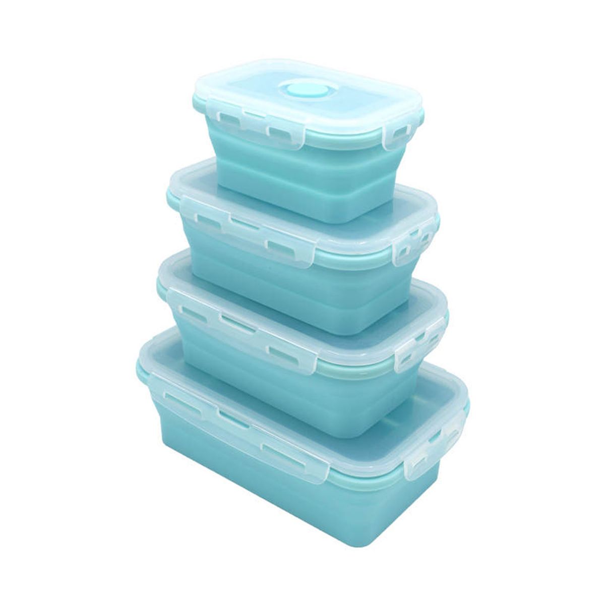 ZS - Collapsible Silicone Lunch Boxes - Set of Four