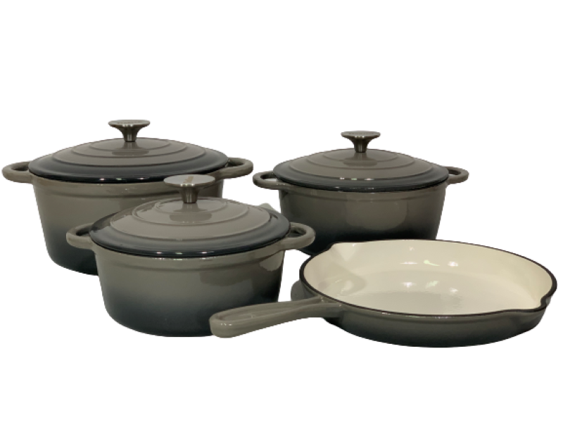 ZS - 7 Piece Cast Iron Pot Set