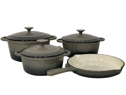ZS - 7 Piece Cast Iron Pot Set