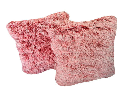 ZS - Soft Fluffy Scatter Cushions - Set of 2 - 40x40cm