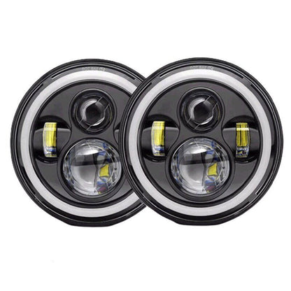 ZS - 2PCS 7 Inch Round LED Headlights For Jeep