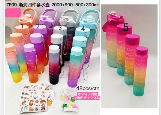 ZS - 4pcs Motivational Water Bottle Set