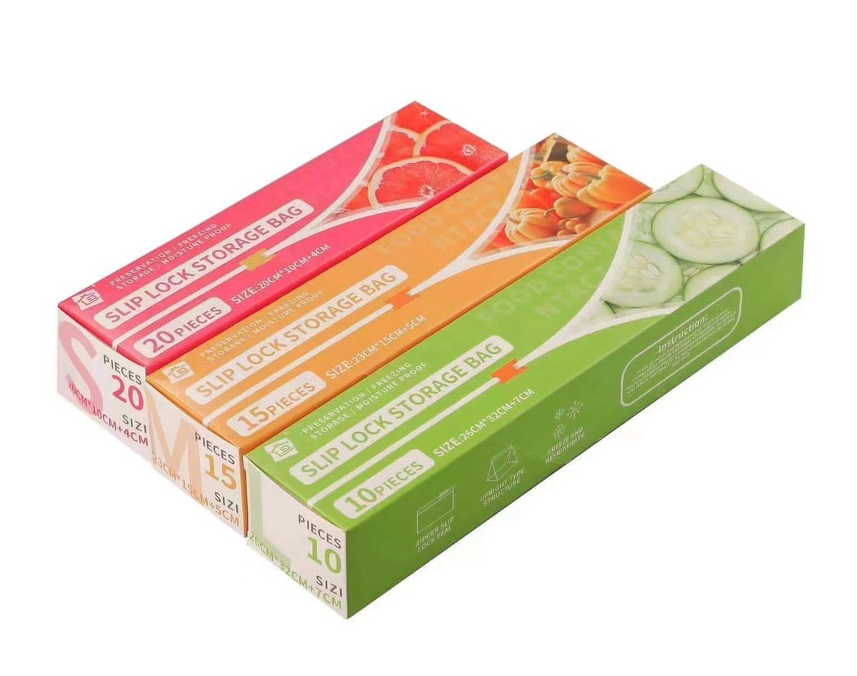 ZS - Slip Lock Storage Bags - 3 Sizes Available for Convenient Storage