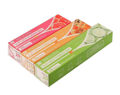 ZS - Slip Lock Storage Bags - 3 Sizes Available for Convenient Storage