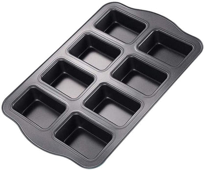 ZS - Baking Pan 8 Cup 36x24x3.5ccm Mini Loaf/Brownie Carbon Steel -Bakers Basics