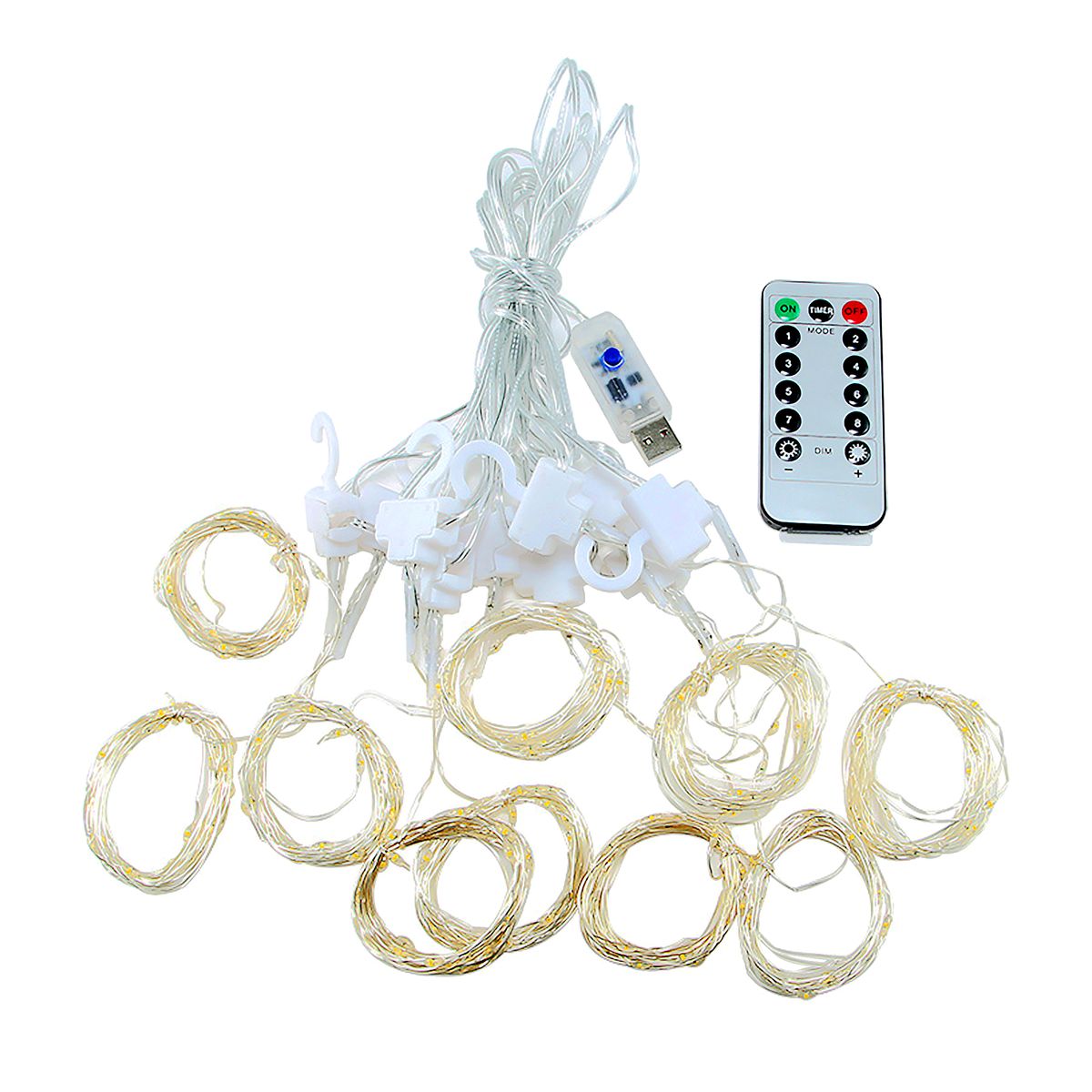 ZS - 280 LED Fairy String Curtain Light with Remote