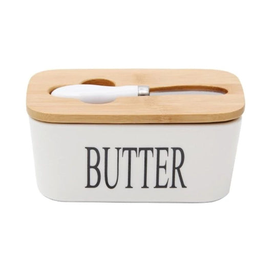 ZS - Ceramic Butter Jar with Butter Knife