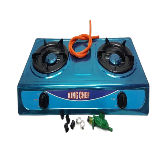ZS - King Chef - 2 Burner Stainless Steel Gas Stove