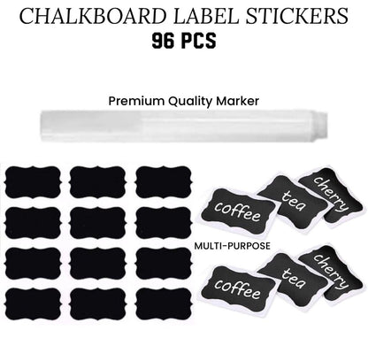 ZS - Multi Purpose  Chalkboard Label Stickers 96 PCS Pack