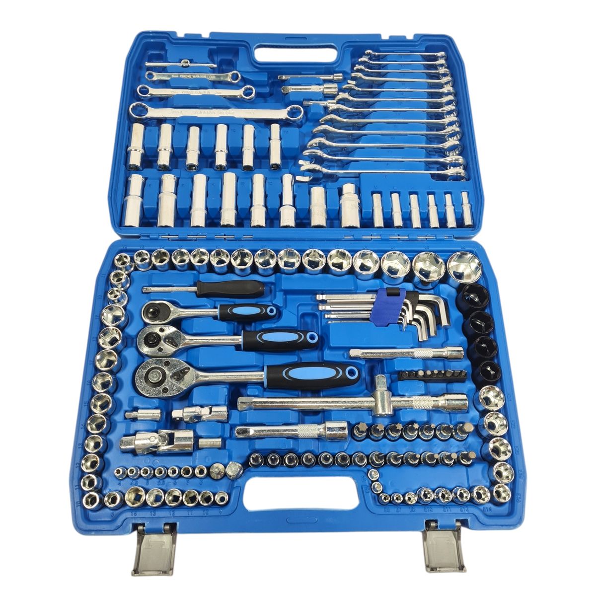 ZS - 151-Piece Chrome Vanadium Socket Set - 1/4", 3/8" & 1/2" Drive Tool Kit