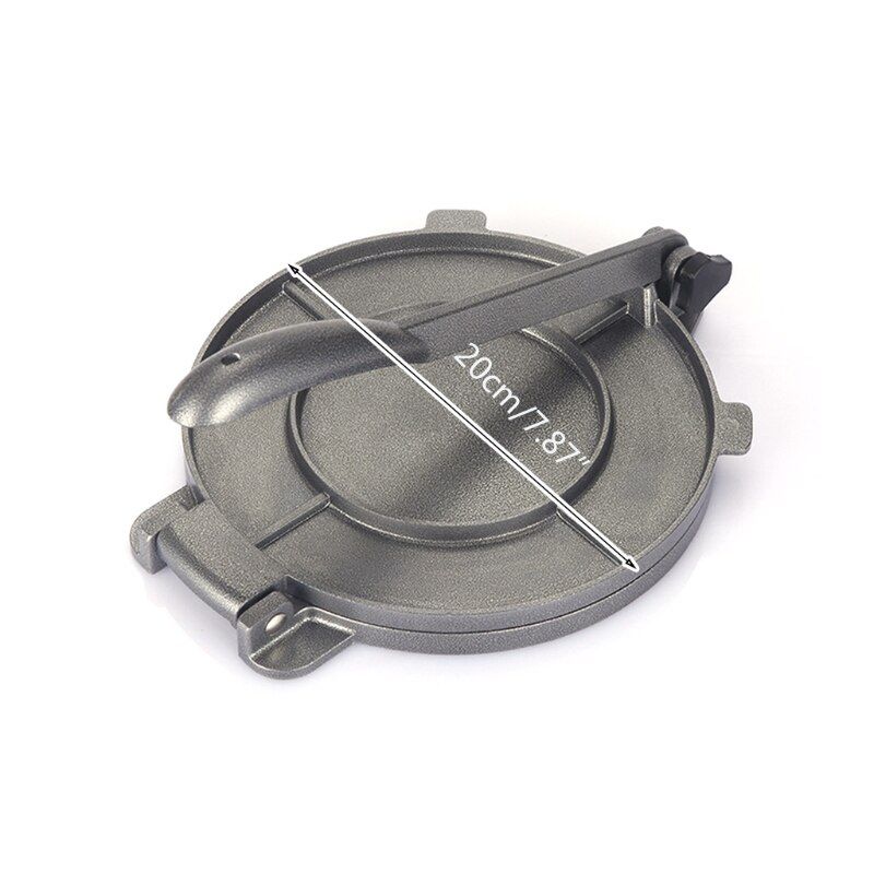 ZS - 20cm Multipurpose Heavy-Duty Aluminium Tortilla Press - Dark Grey