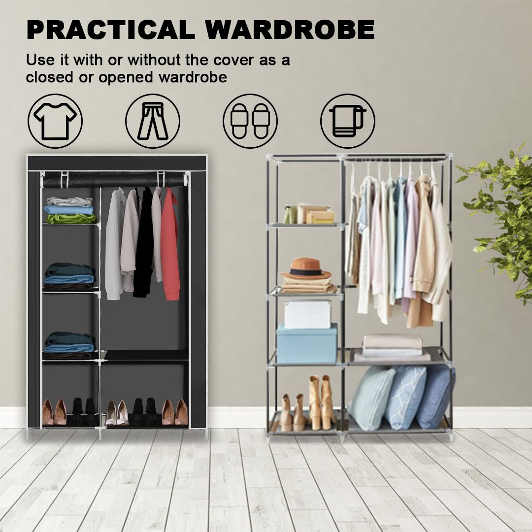 ZS - Wardrobe Storage Rack Double