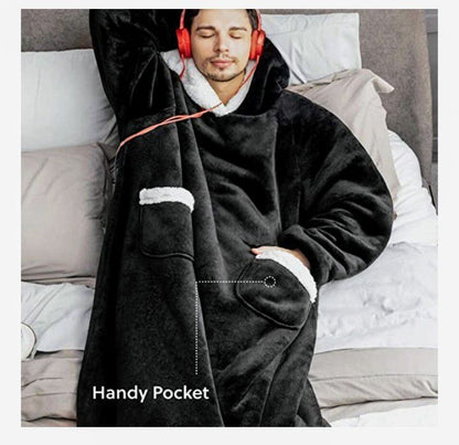 ZS - Extra Long Oversized Huggle Blanket Hoodie