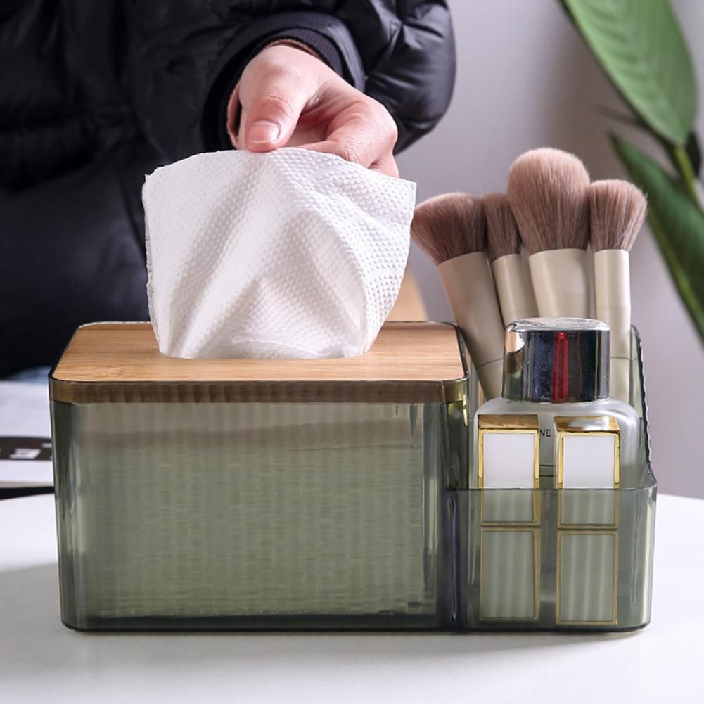 ZS - Acrylic Tissue Box with Storage Holder