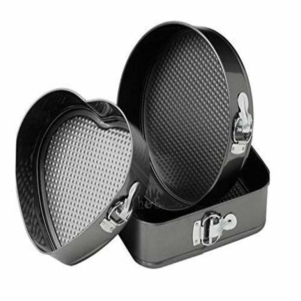 ZS - 3 Pcs Non Stick Removable Bottom Shape Cake Mould