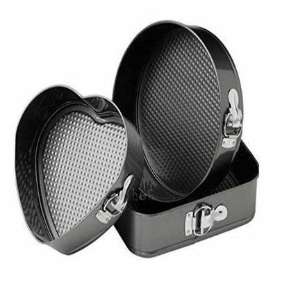 ZS - 3 Pcs Non Stick Removable Bottom Shape Cake Mould