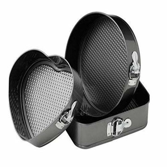 ZS - 3 Pcs Non Stick Removable Bottom Shape Cake Mould