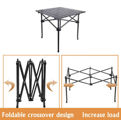 ZS - Camping Outdoor Folding Table - Black