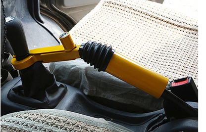 ZS - Car Lock Hand Brake Lock Gear Lock Anti-Theft Lock Gear Yellow