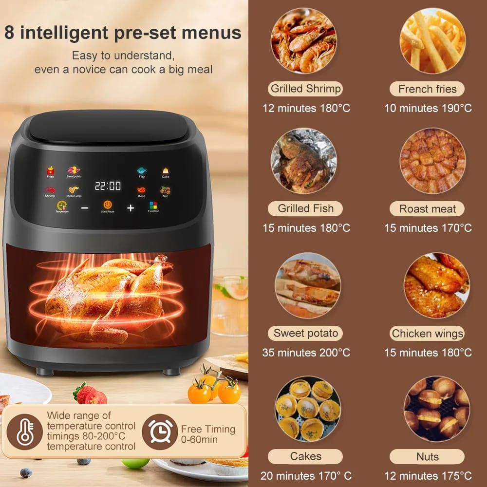 ZS -  8L Digital Clear View Window Air Fryer