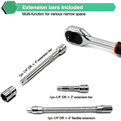 ZS - 216Pcs Screwdriver Bits Socket, Spanner, and Wrench Sockets Sets Hand Tools