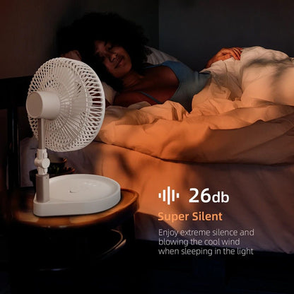 ZS - Rechargeable Portable Telescopic Hydrating Retractable Floor/Desk Fan