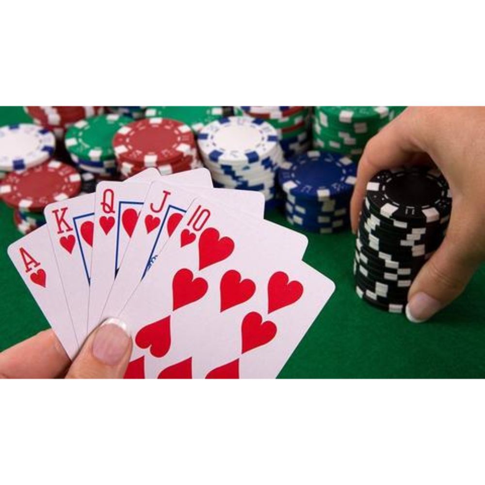 ZS - Poker Set 100 Pieces Professional Poker Chips + 2 Decks of Cards & Dealer Button