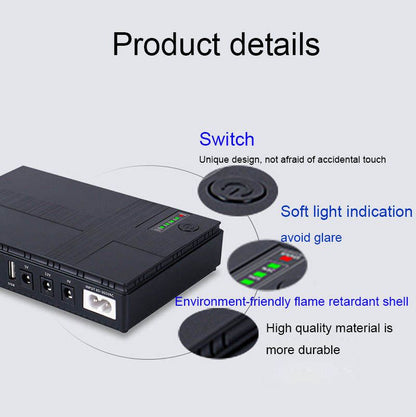 ZS - 10400mah Lithium Battery UPS 9v 12v Dc 15v 24v Poe Mini UPS