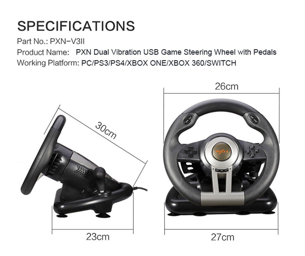 ZS - Gaming Steering Wheel PXN V3 PRO