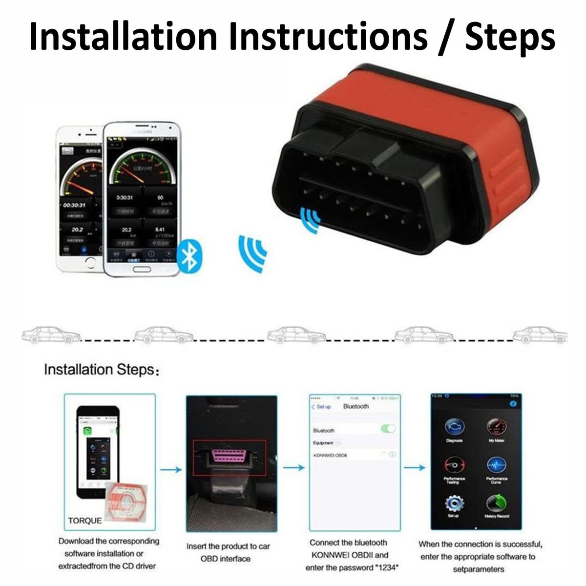 ZS - Konwei KW 903 Wireless Diagnostics Tool