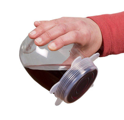 ZS - Clear Silicone Stretch Lid - Set of 6