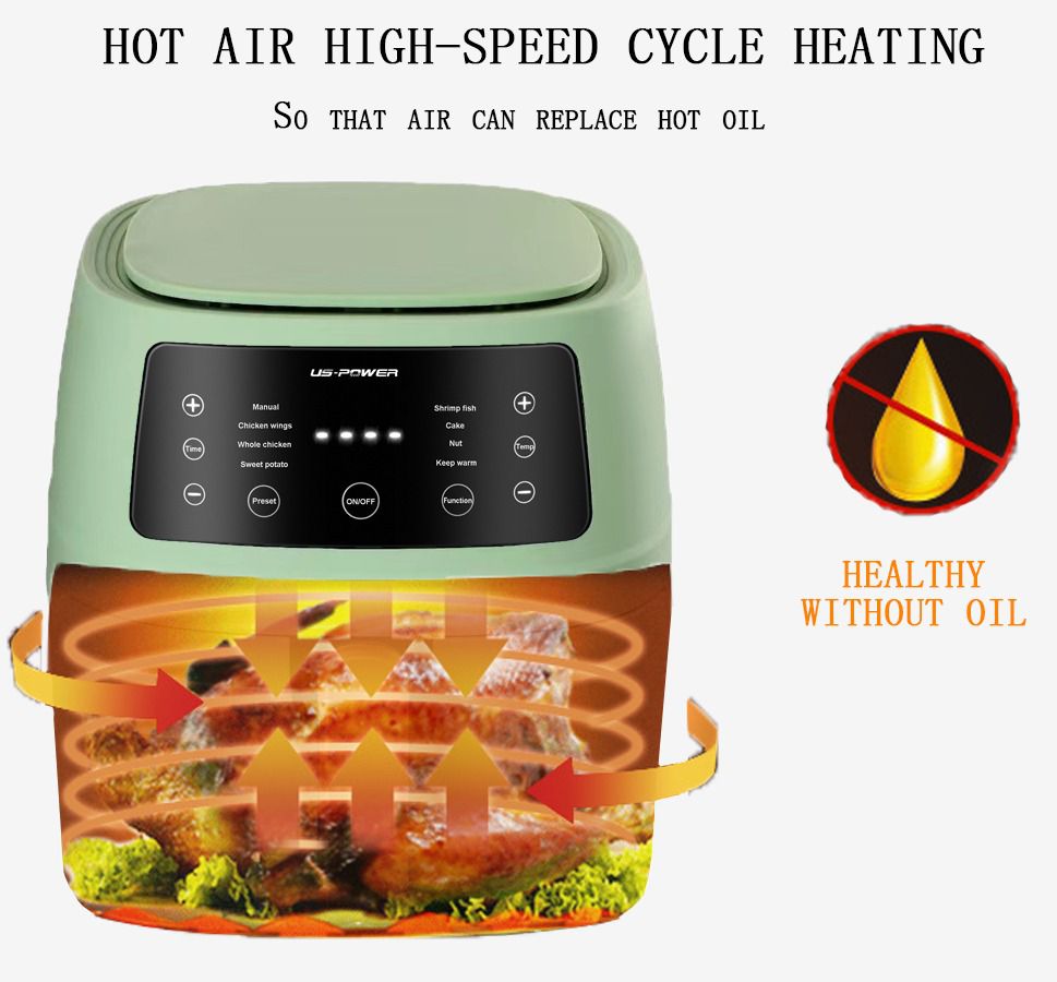 ZS - 8 Liter Digital Air fryer - Black