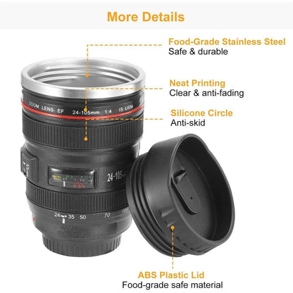 ZS - EF 24-105mm Camera Lens Thermo Flask for Coffee / Cold beverages.