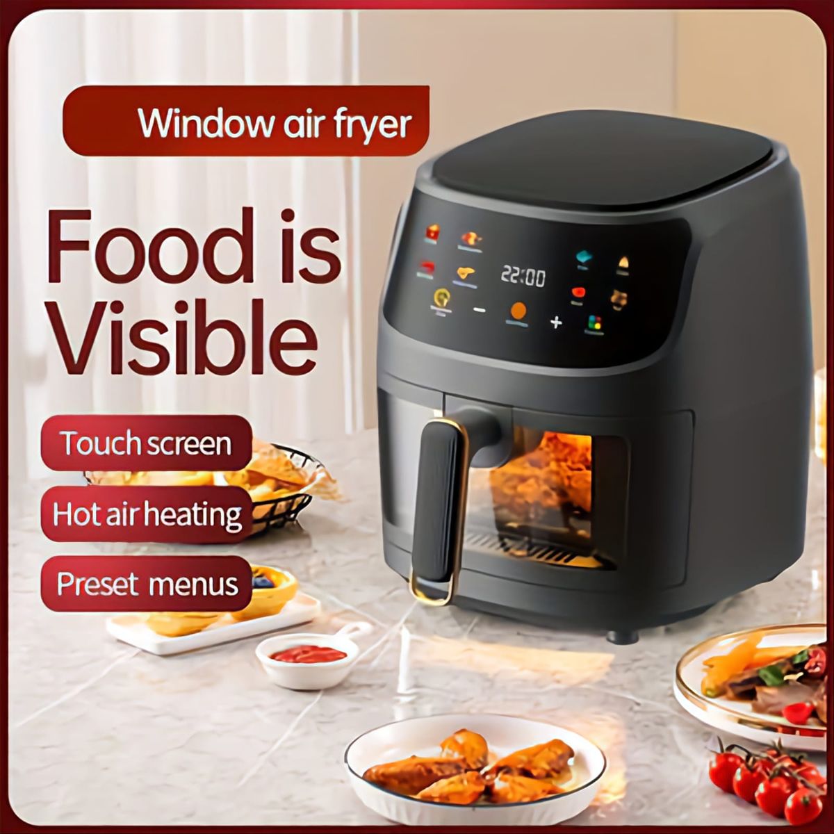 ZS -  8L Digital Clear View Window Air Fryer
