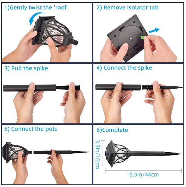 ZS - 6pcs Solar Garden/Lawn Light