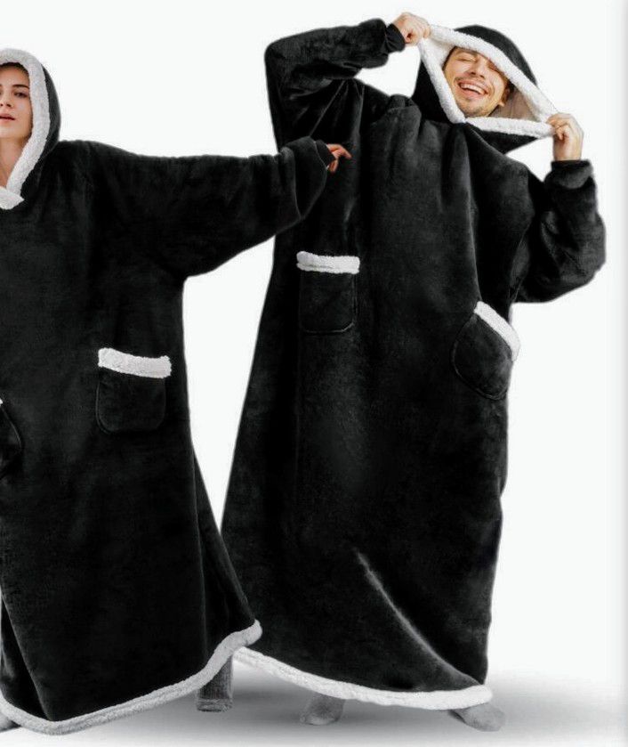 ZS - Extra Long Oversized Huggle Blanket Hoodie