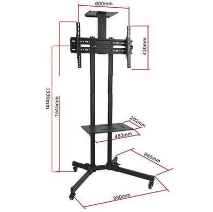 ZS - Mobile TV Trolley Stand Cart With Wheels