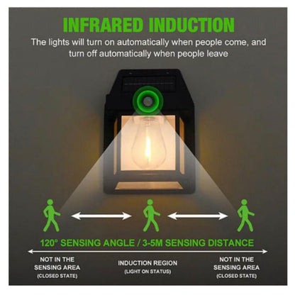 ZS - Solar Wall Lantern Outdoor Wireless Dusk To Dawn Motion Sensor Led Lights
